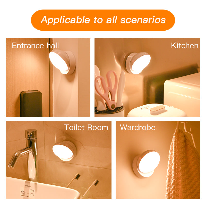 Rotating Human Body Sensor Round Light