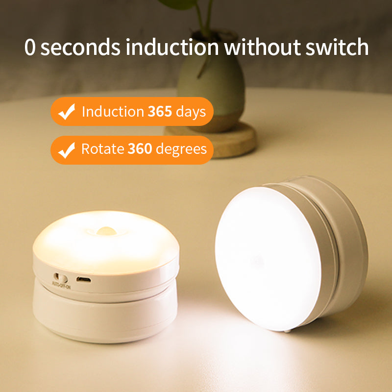 Rotating Human Body Sensor Round Light