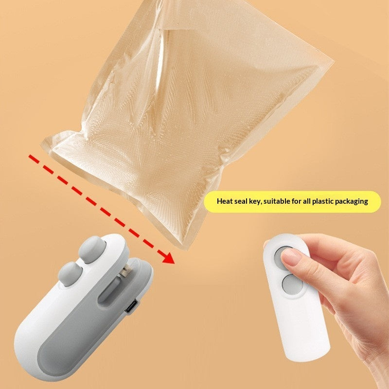 Mini 2 In 1 Sealer Heat Sealer Bag Opening Machine For Snacks Home
