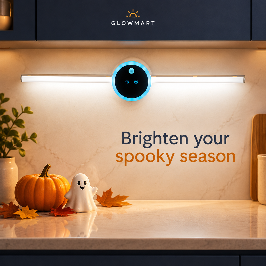 Glowmart Halloween light image with a new kitchen background